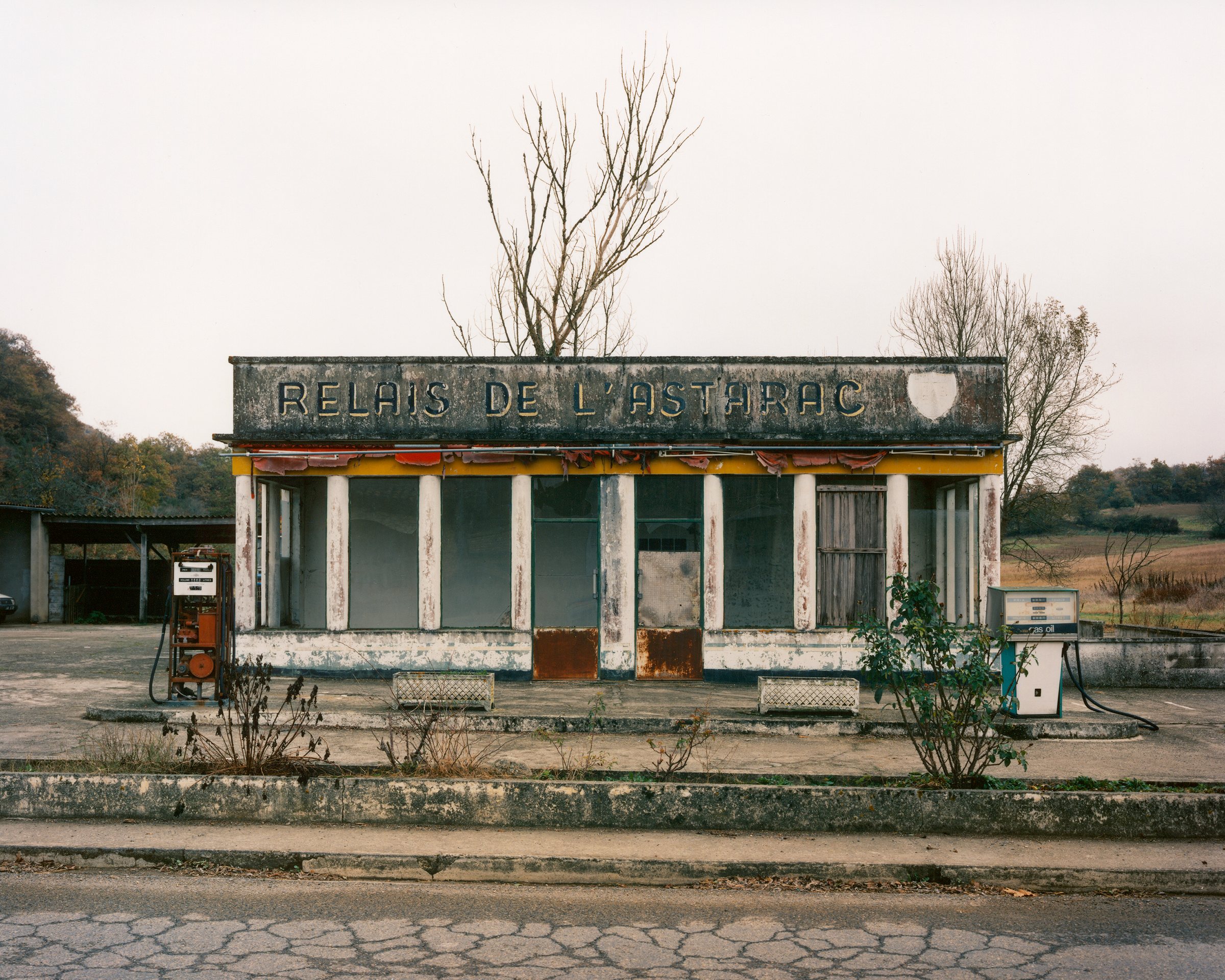 Hexagone 2 — The Landscape Consumed — Abandoned petrol station, Héréchou, Gers, 2001